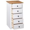 Sideboard in White 46 x 40 x 89 cm Solid Pine Wood Panama