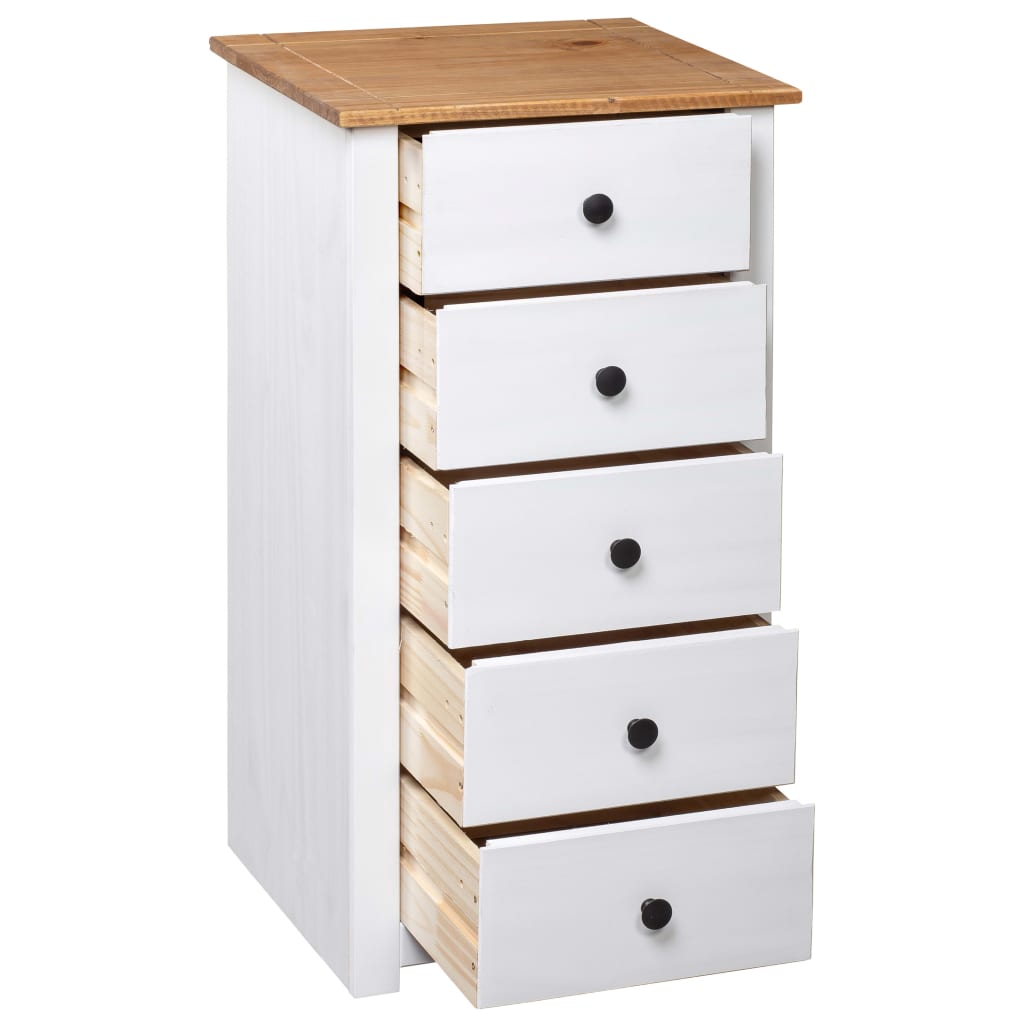 Sideboard in White 46 x 40 x 89 cm Solid Pine Wood Panama