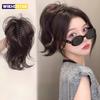 Short Curly Synthetic Claw Clip Ponytail Hair Extensions For Women High Top Bun Ponytail Hairpiece High Temperature Fiber Tail