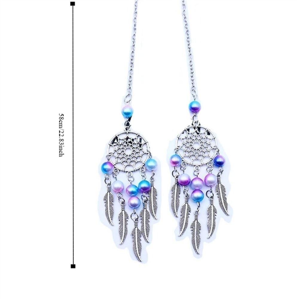 Pentagram Moon Rearview Mirror Hanging Dream Catcher Pendant Car Pendant Car Hanging Ornaments