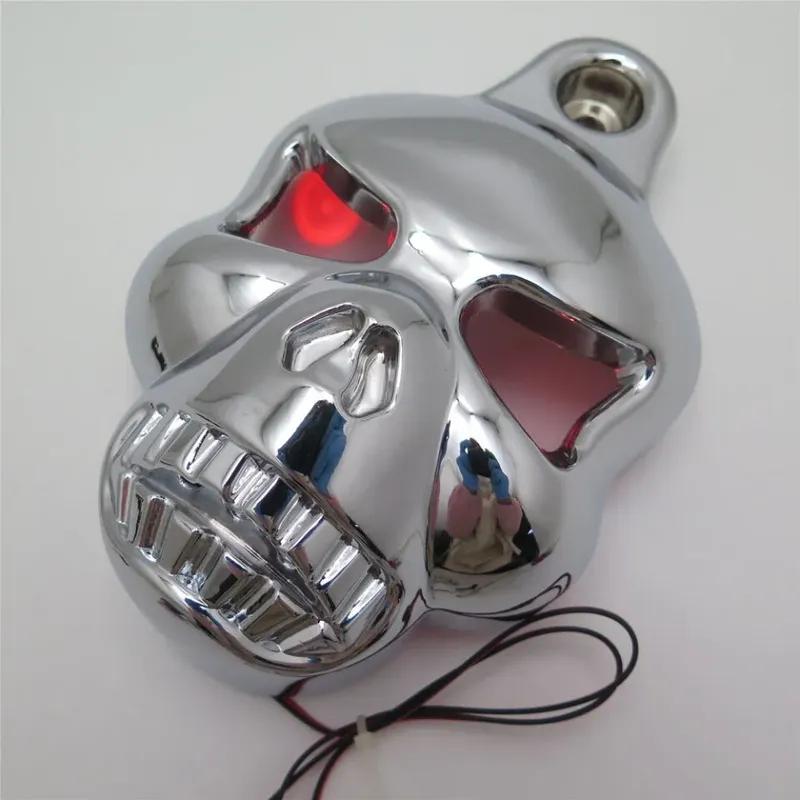 Накладка на клаксон в виде черепа для мотоцикла Harley Davidson Sportster Softail Big Twins V-Rods Stock Cowbell 1992-2020 Дополнительный аксессуар