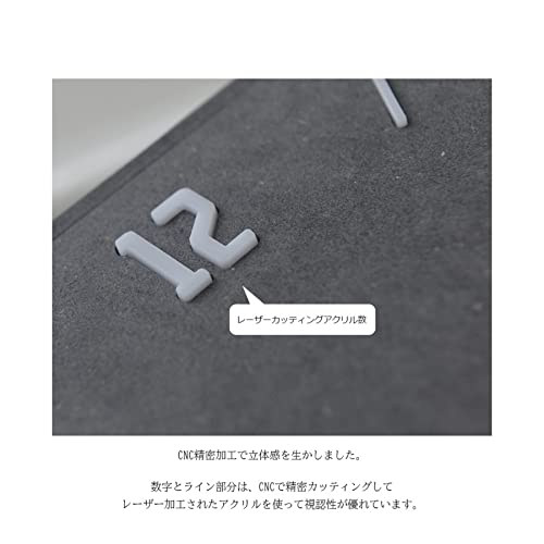 Chikei Kobo Серые Деревянные Двусторонние Настенные Часы Стильный Интерьер Подарок Новоселье Дизайн Натуральное Дерево