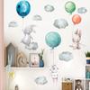 New Animal Cartoon Wall Stickers for Kids Rooms Balloon Bunny Decorative 3D Wall Stickers for Children Rooms Large Kids Wall Decals