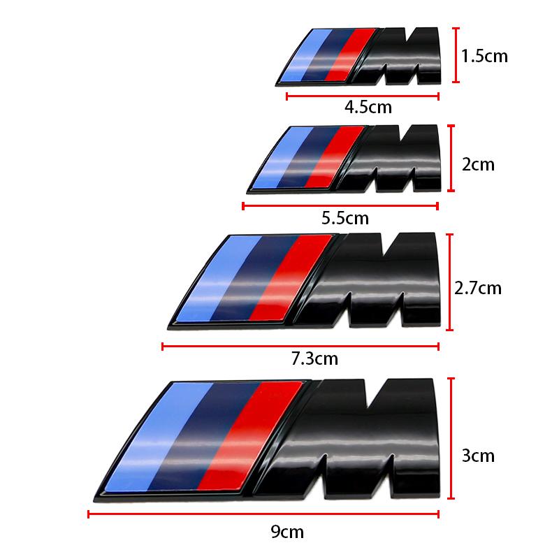 ABS Car Fender Side Emblem Rear Trunk Badge M Logo Sticker For BMW M3 M5 VB21 M6 X2 X3 F30 F20 E34 E90 X6 E46 G20 E36 G30 Accessories