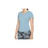 Dri-FIT One Luxe Solid Color Round Neck Sun Protection Quick-Dry Short Sleeve T-Shirt Women T-Shirts Blue DD0619-494