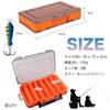 Rubonarie Lure Case, Double-Sided Storage Box for Metal Jigs, Orange, Set of 2 (Orange)