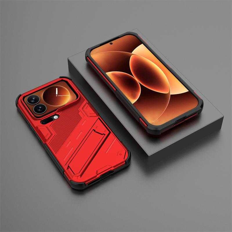 Чехол для телефона Xiaomi 17 Pro, противоударный, бронированный, с подставкой, полный чехол, задняя крышка, чехол для Xiaomi 17 Pro, для Xiaomi 17 Pro Max