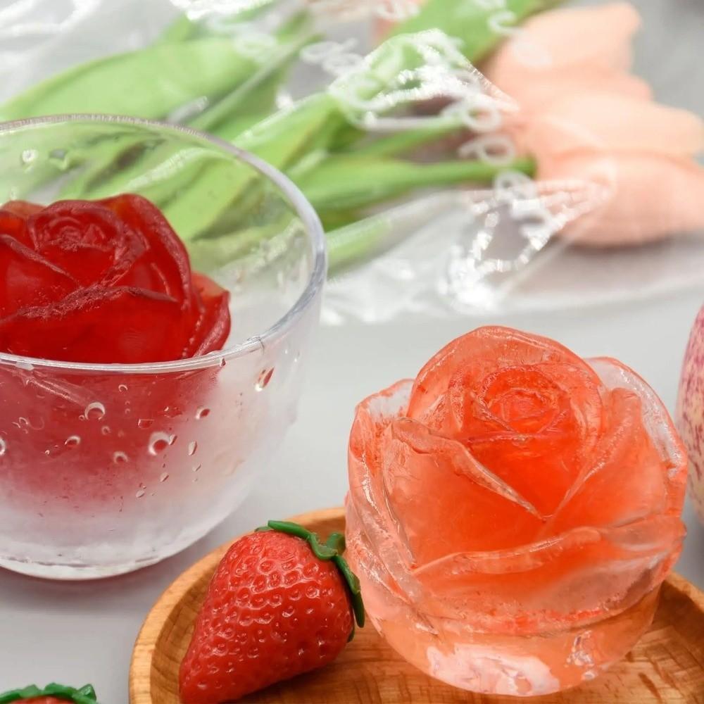 Silicone Rubber Silicone Ice Cube Molds Reusable Rose Shape Ice Molds Diamond Ice Mold Party