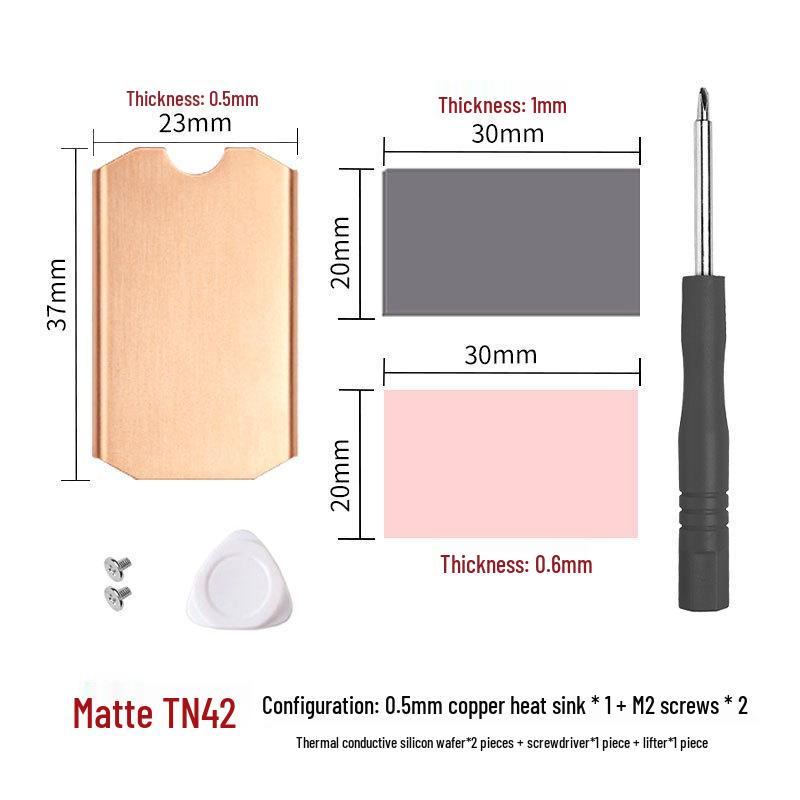 Радиатор для твердотельного накопителя Han Che M.2 2280 для игровых консолей, 2230/2242, Охлаждающий жилет из фиолетовой меди