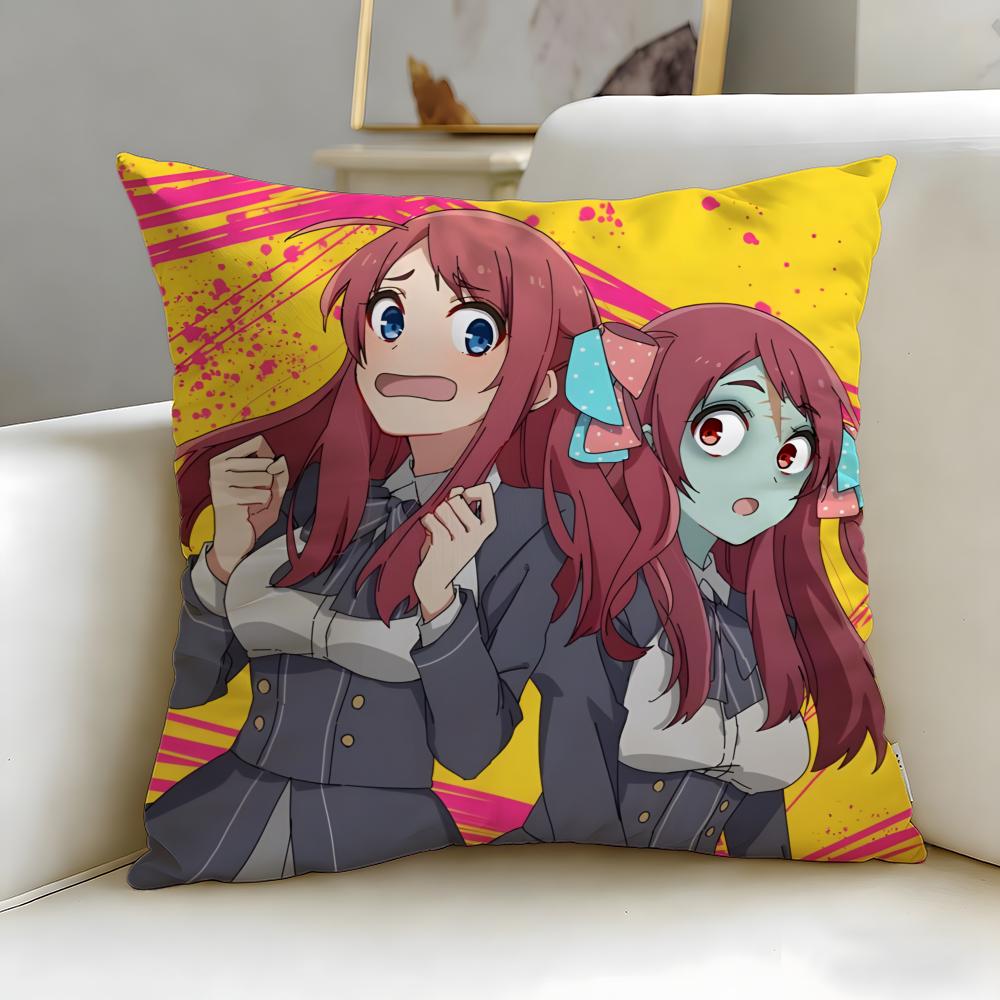 idol anime Zombie Land Saga Cushion Cover Soft EasyWash Pillow Case Versatile for Couch Bed Travel and Office