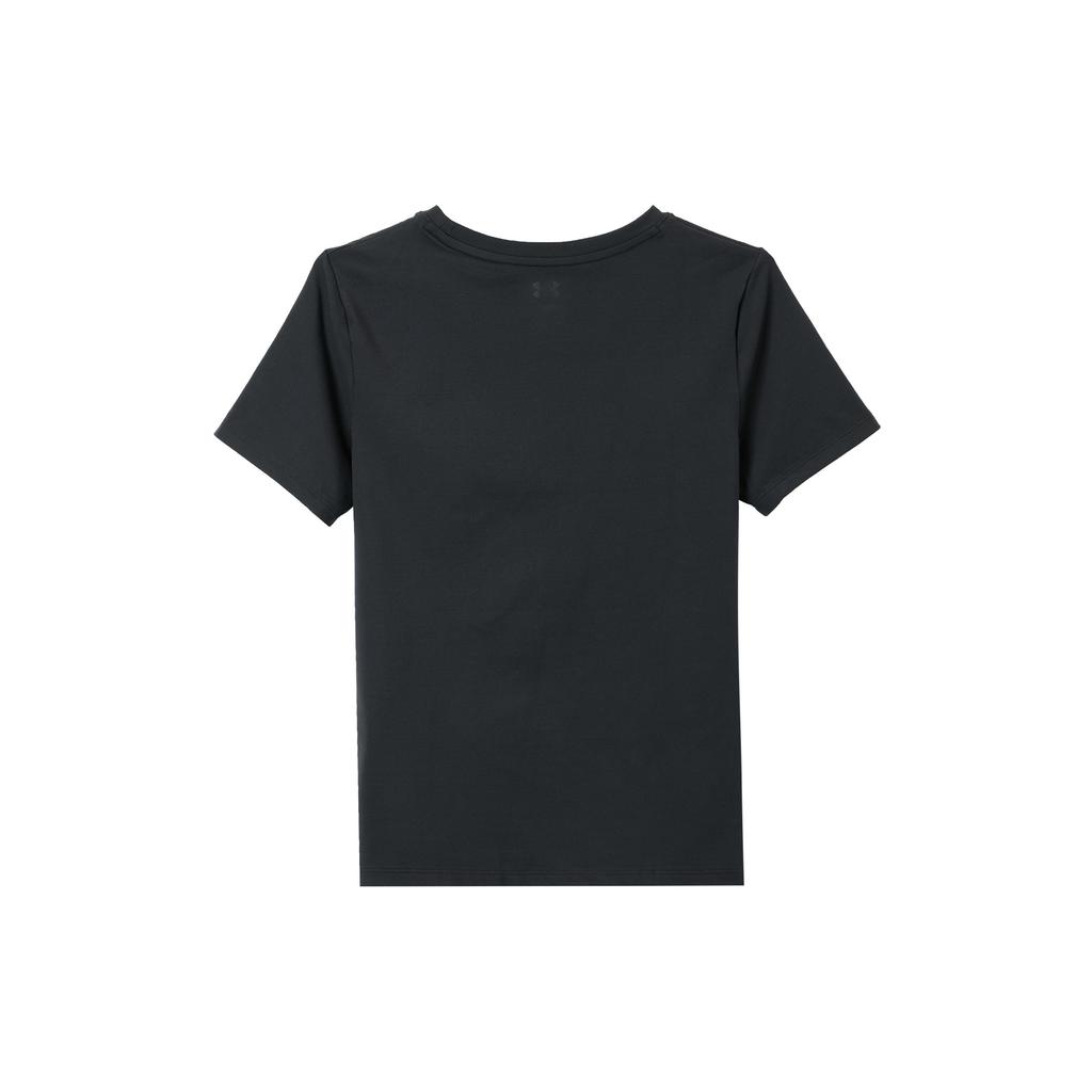 Under Armour Футболка однотонная тренировочная с круглым вырезом и коротким рукавом, женская, черная 1379155-001