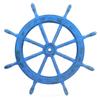 Nautical Handcrafted Wooden Ship Wheel - Home Wall Decor (24 Inches, Antique Violet)