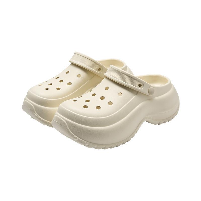 7,0 см обувь с отверстиями женская мультяшная милая верхняя одежда на высокой толстой подошве нескользящая не пахнущая ногами дышащая с закрытым носком шлепанцы