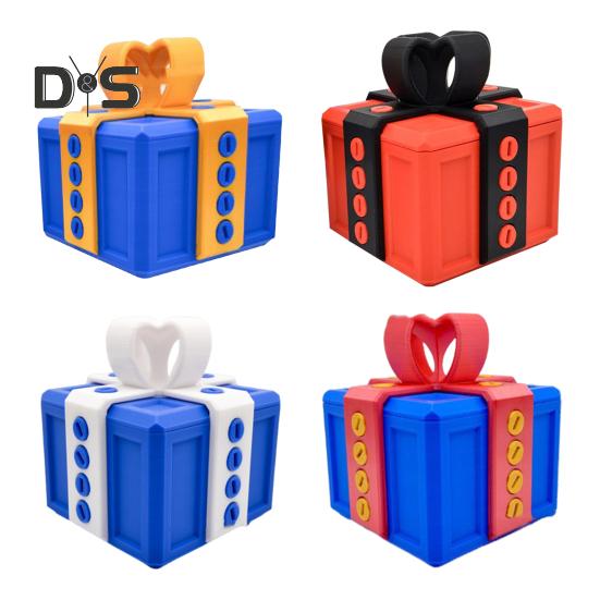 3D Annoying Gift Box Interactive Puzzle Toy Gift Box with Screws Prank Surprise Gift Box Desktop Ornaments for Friends Kids