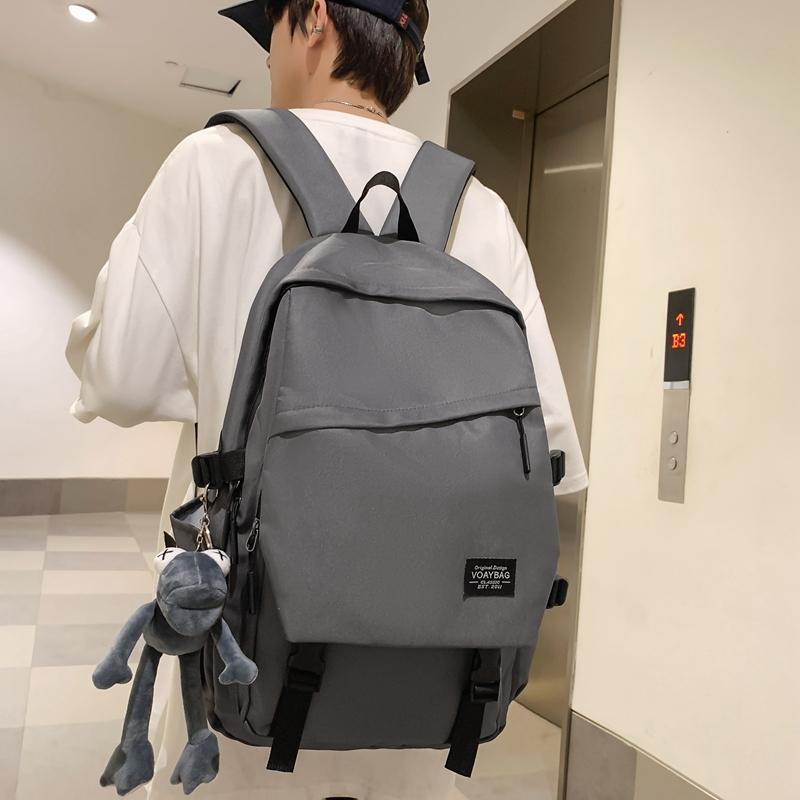 Большая вместимость школьного рюкзака для школьников, мужской компьютерный дорожный рюкзак, женский однотонный рюкзак