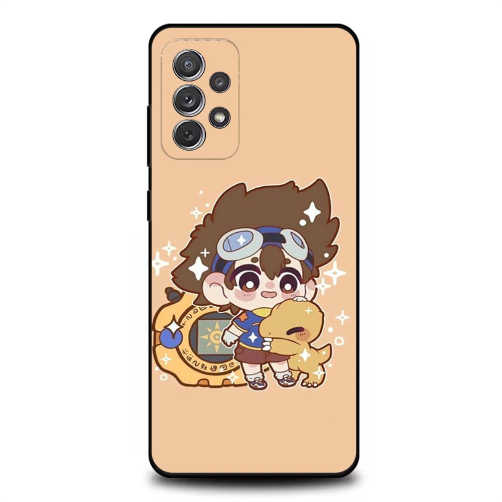 Милый Чехол для Телефона Digimon Digital Monster Для Samsung S 25,24,23,22,30,21,10,9,Ultra,Plus,Lite,FE,4,5G Черный Мягкий Чехол
