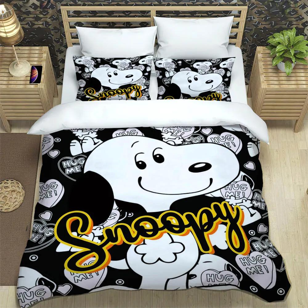 Милые мультяшные комплекты постельного белья Snoopy изысканный набор постельных принадлежностей пододеяльник набор одеяло комплект постельного белья роскошный подарок на день рождения