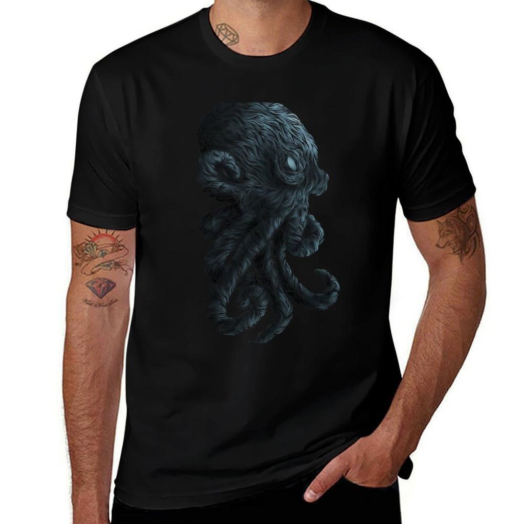 Cthulhu Draw Tshirt Utility Work Short Sleeve Top