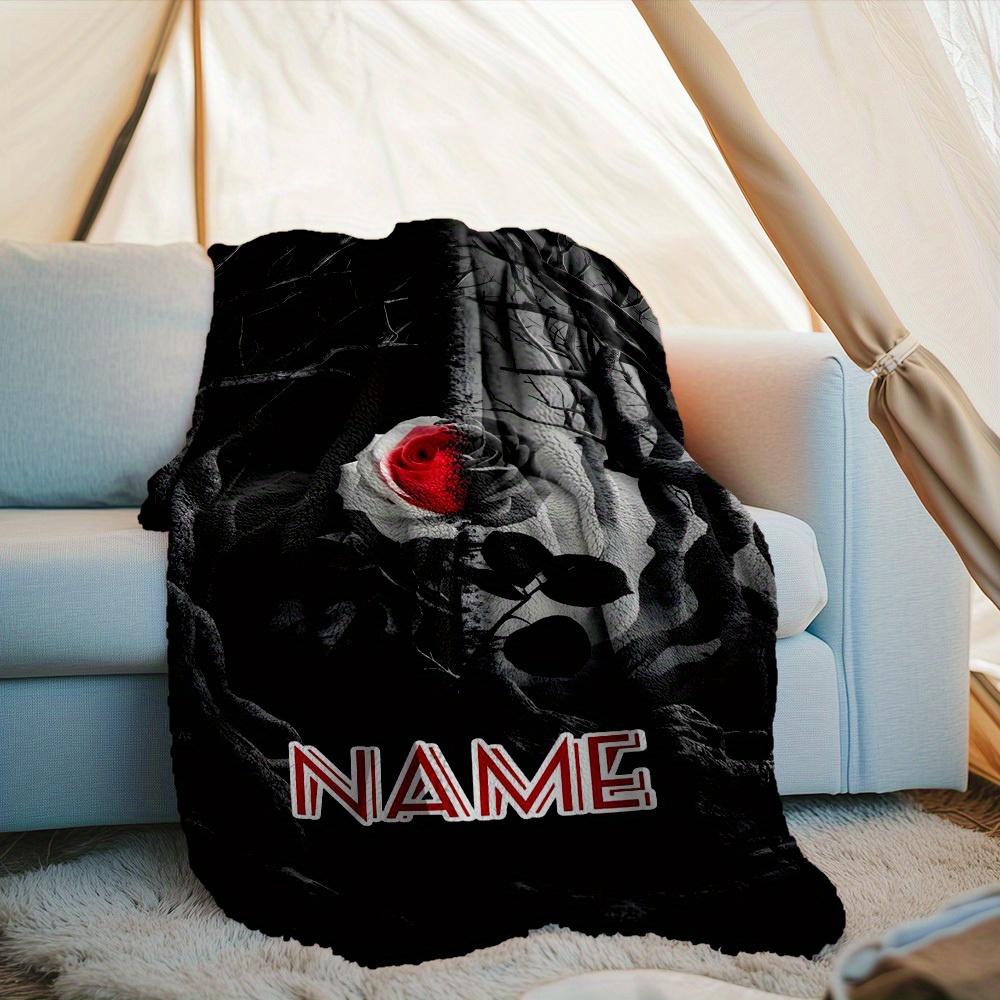 240Gm2 Outdoor Customize Your Name Blanket Comfortable Soft Lightweight Allseason Multipurpose Blanket For Travel Camping Picnics Sofa Office Bed