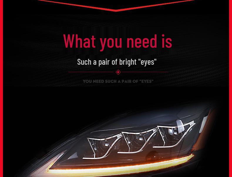 Lexus IS250/IS300 (06-12) Modified LED Daytime Running Lights Headlight Assembly