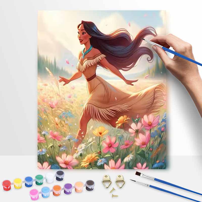 Disney Набор для рисования маслом « Покахонтас», набор для рисования, ручная работа, DIY, художественная живопись, украшение для дома на стену, красивый декоративный элемент в стиле принцессы