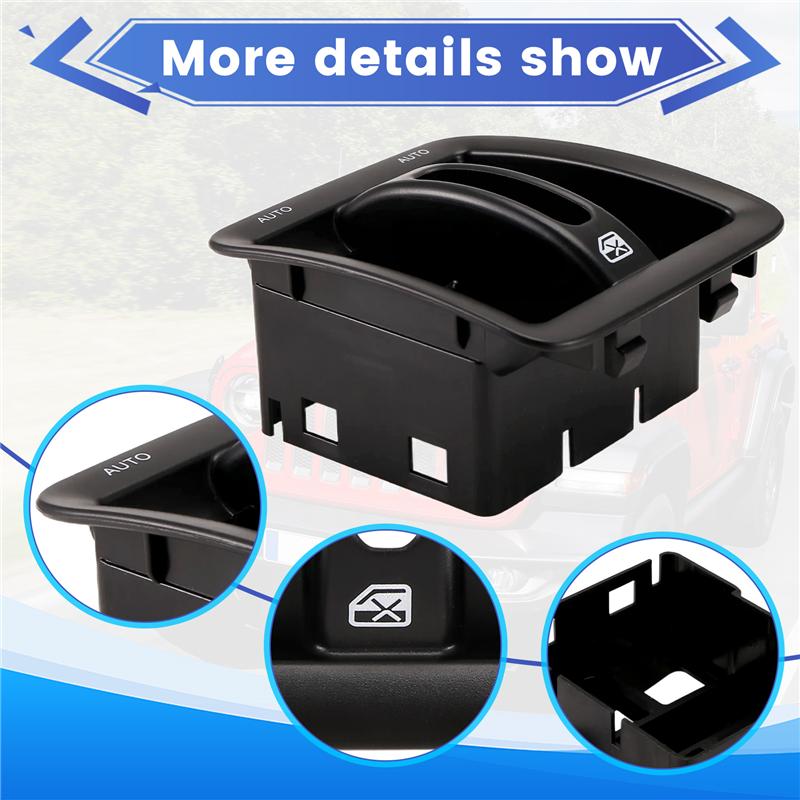 ABLZ-Front Left Electrical Door Window Switch Bezel Dashboard trument Panels For Jeep Wrangler 2011-2018 1RP75DX9AC