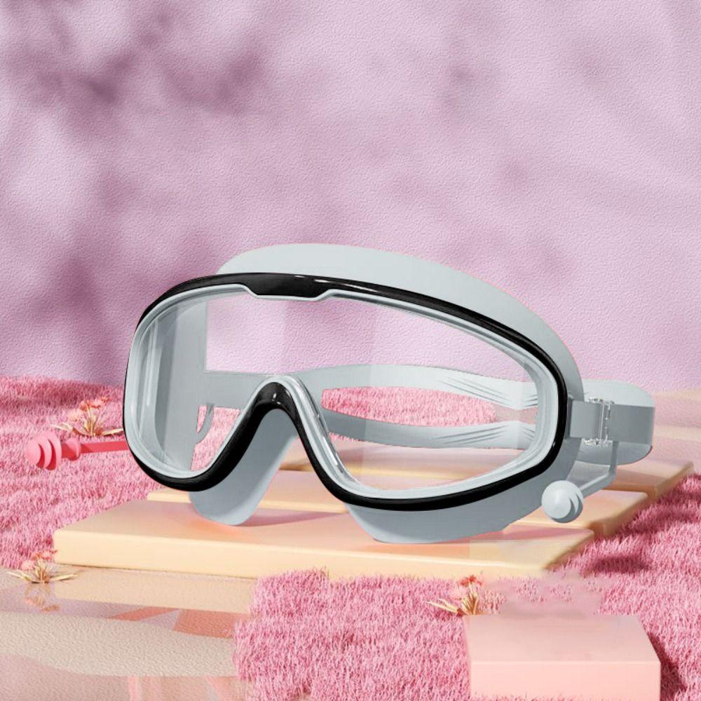 Waterproof Swimming Goggles Large Frame Water Racing Glasses Elastic Diving Eyewear Diving