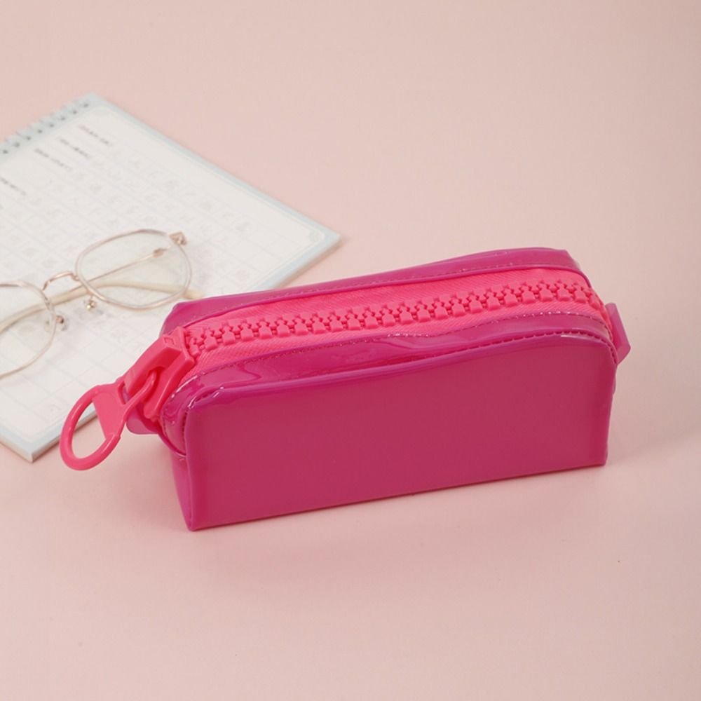 Large Capacity Zipper Transparent Pencil Case High Appearance Portable Makeup Pouch Children