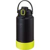 Peacock AJG-R200 BY Stainless Steel Water Bottle, 2L, Sports Drink Compatible, One-Touch Operation, Direct Drinking, Insulated, Black/Yellow