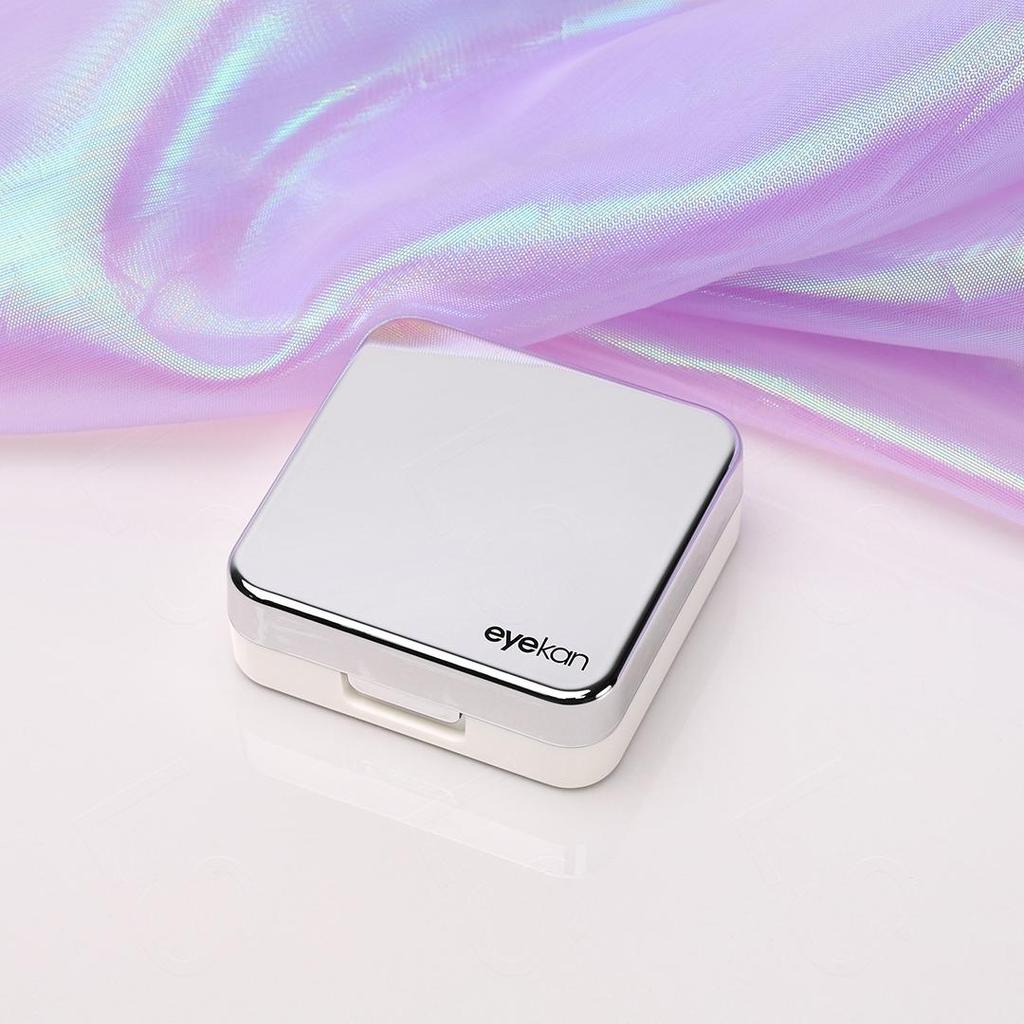 1 шт., светоотражающий чехол, чехол для контактных линз, набор с зеркалом, одноцветный, портативный контейнер для контактных линз, милый дорожный набор, коробка