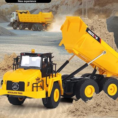 Huina 1553 1:16 автомобилей 9CH радиоуправляемые грузовики с подсветкой радиоуправляемый самосвал трактор электрическая модель игрушки детский подарок