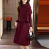 Mother of the Bride Two-Piece Knit Sweater Dress - 2025 Autumn/Winter Collection.
