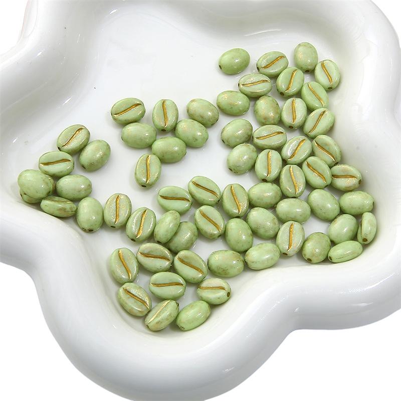 Бусины для браслета ручной работы 8x10 мм Акриловые кофейные зерна Бусины-рассыпки Аксессуары для самостоятельного изготовления Бусины для браслетов Нитки для браслетов Разделительные бусины