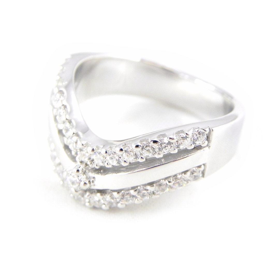 Silver Ring 'Scarlett' White