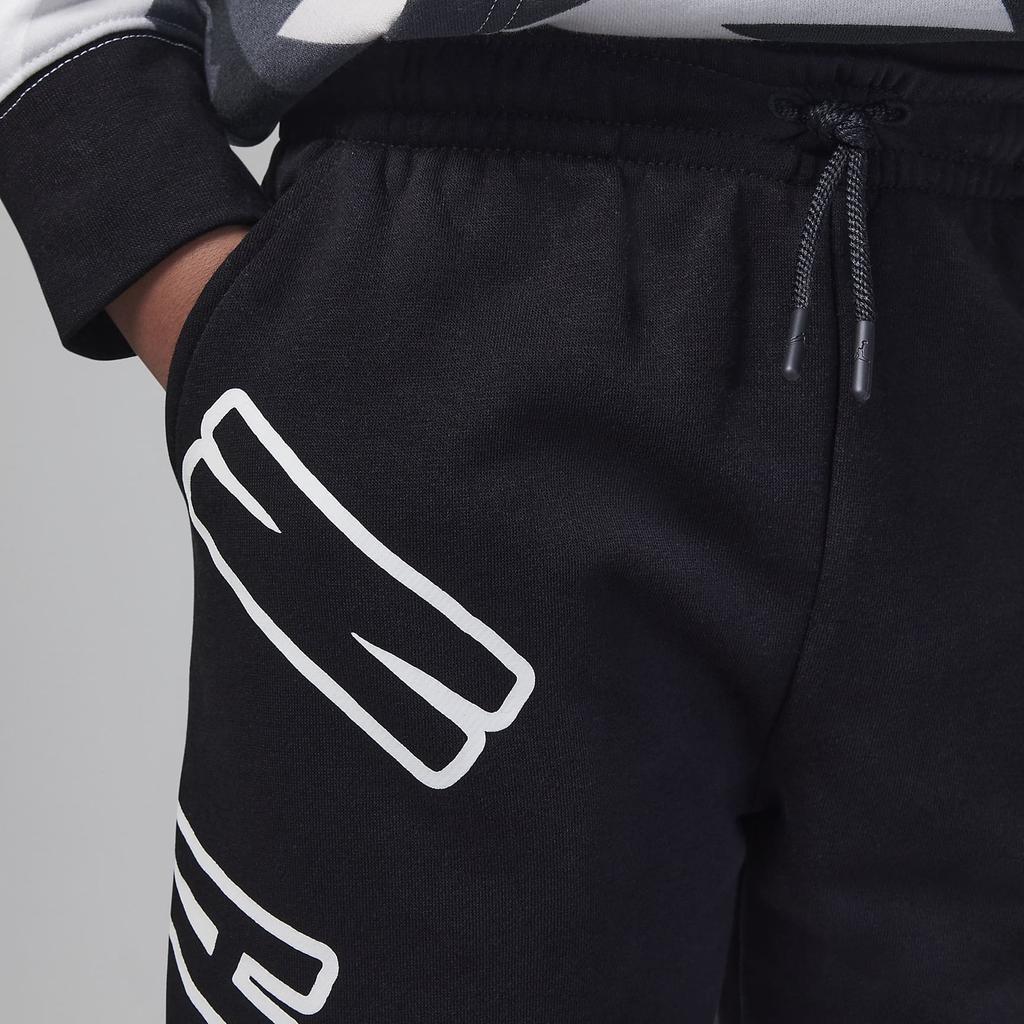 Jordan MJ Flight MVP махровые брюки с буквенным принтом и манжетами на завязках повседневные брюки детские брюки черного цвета FV2819-010