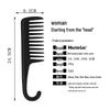 Large Wide-Tooth Curved Plastic Comb for Men & Women - Ideal for Long Hair & Parting