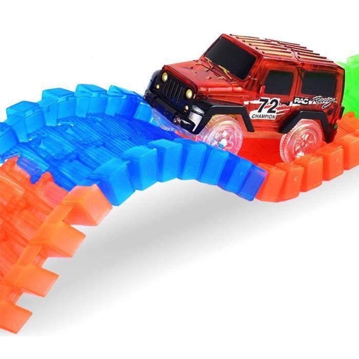 SHOP-STORY - Lot de 2 Voitures 4x4 Magic pour Circuit Magique Tracks Flexible Lumineux Phosphorescent