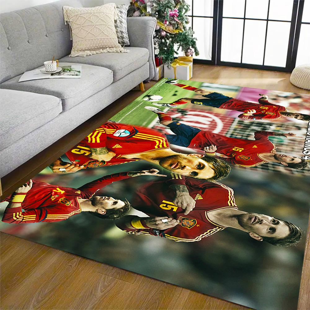 Ramos' Legacy Football Floor Mat Perfect for Game Room Bedrooms Dormitory Balcony Anti-slip Rug Anime Office Decor Birthday/Christmas Gift