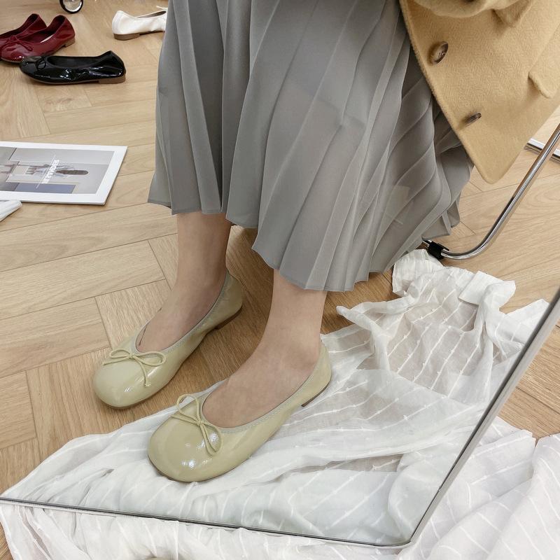 Нежный ветер Мягкая подошва Шапочки Туфли женские Бантик Маленькие кожаные туфли Весна и лето Туфли Мэри Джейн Бабушкины туфли