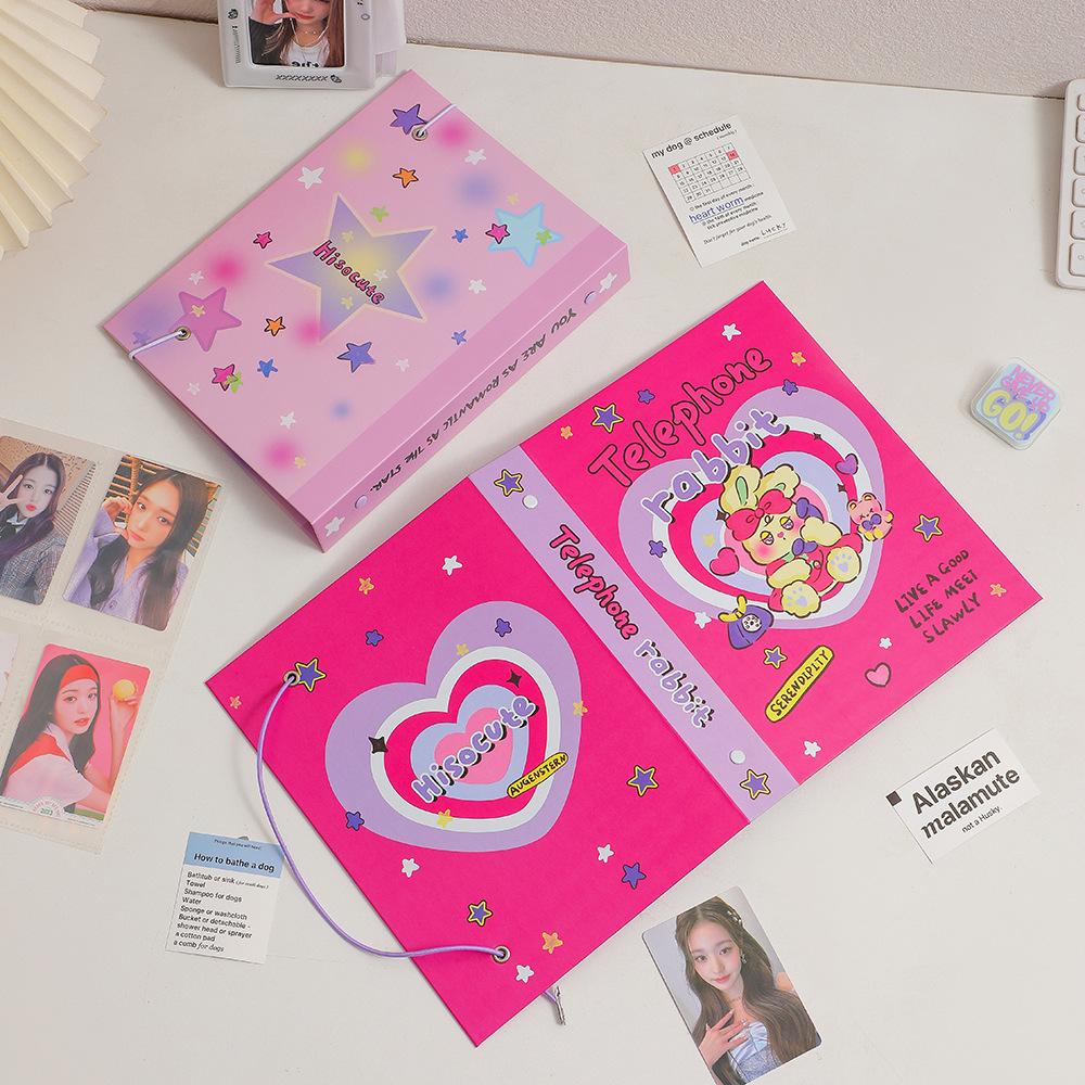 Cute A5 Butterfly Kpop Photocard Holder DIY Binder Photocards Idol Photo Album Photo Collect Book Photocard Binder Scrapbook