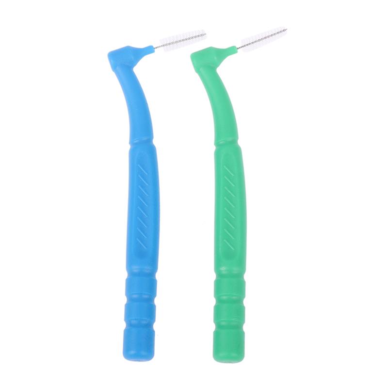 10 шт. L-образные ортодонтические брекеты межзубные щетки для чистки между зубами мини-зубная щетка для чистки межзубных промежутков портативная дорожная