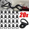 20-10pcs Stainless Steel D Shape Pull Hook Tie Down Anchors Ring Iron Cargo Tie Down Ring Car Truck Trailers RV Boat Accessories