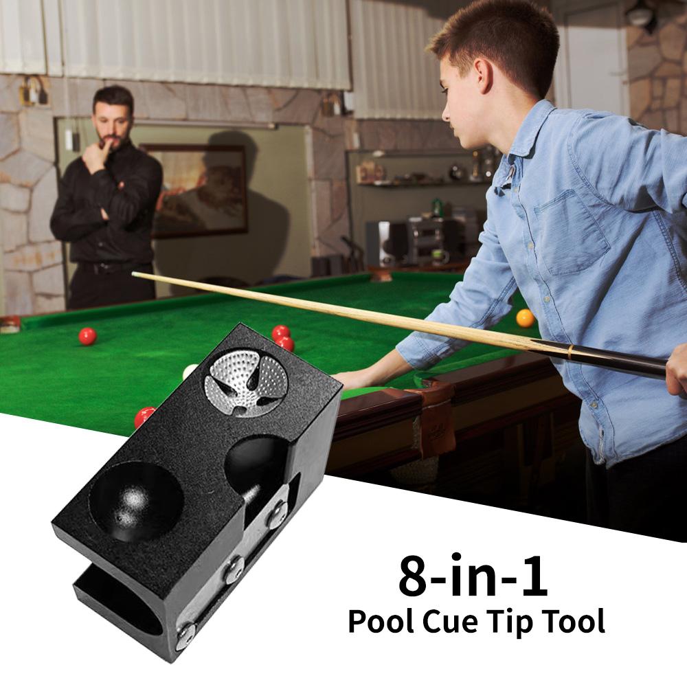 8 в 1 алюминиевый инструмент для ремонта наконечника кия для пула инструмент для придания формы наконечнику кия