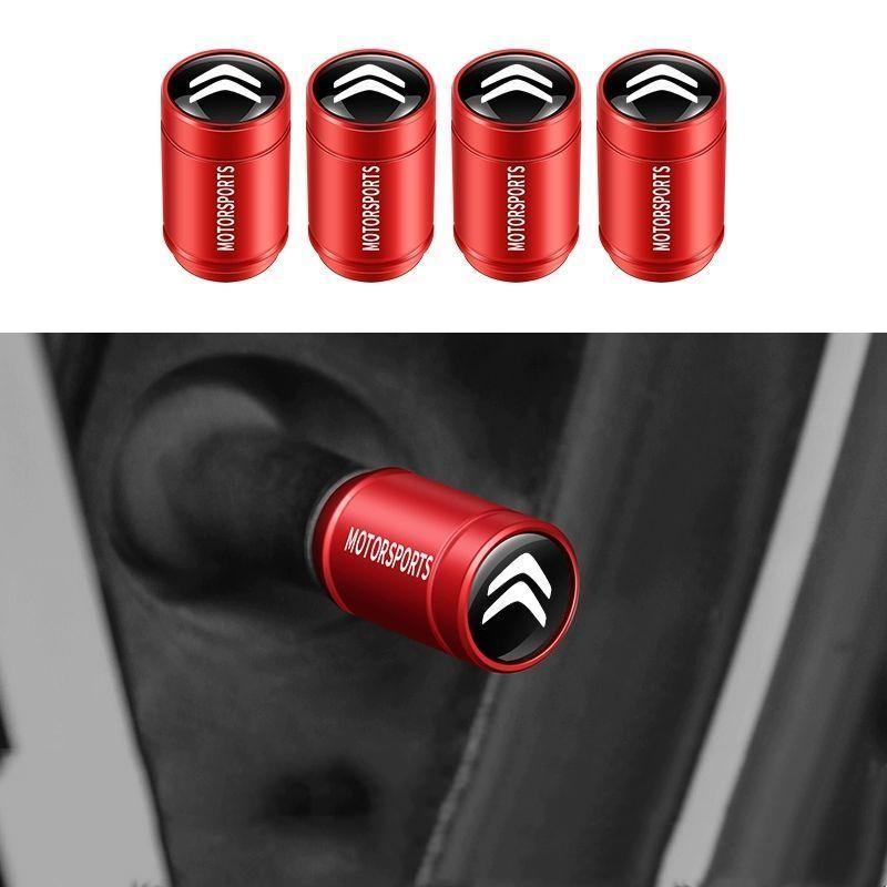 4Pcs Metal Car Badges Wheel Tire Valve Caps Covers Car Accessories For Citroen C1 C2 C3 C4 Grand Picasso C4L VTS C-ELYSEE DS DS3 sdcr63