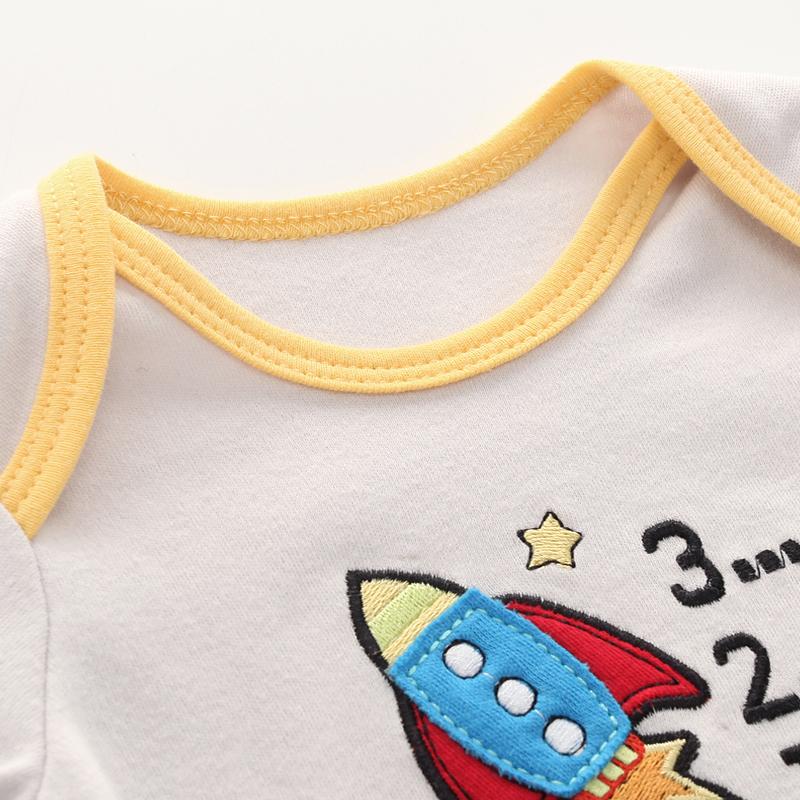 KIDDIEZOOM 5 шт., боди для маленьких мальчиков, хлопковая одежда с длинными рукавами для маленьких мальчиков и девочек, комбинезоны для новорожденных, одежда для младенцев