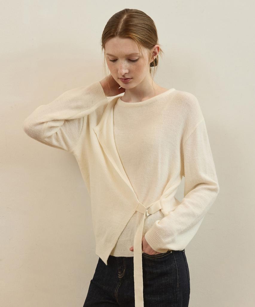 ADAUL Bouckle Lap Modern Knit - Ivory