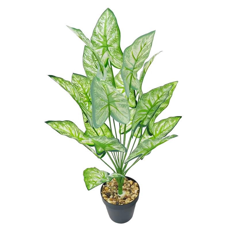 18-Head Monstera Deliciosa and Aglaonema Faux Plant Bonsai for Home Landscaping