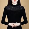 Women's Long-sleeved T-shirt for Women In Winter New Style with Thickened Mesh Shirt and Warm Tops for Winter