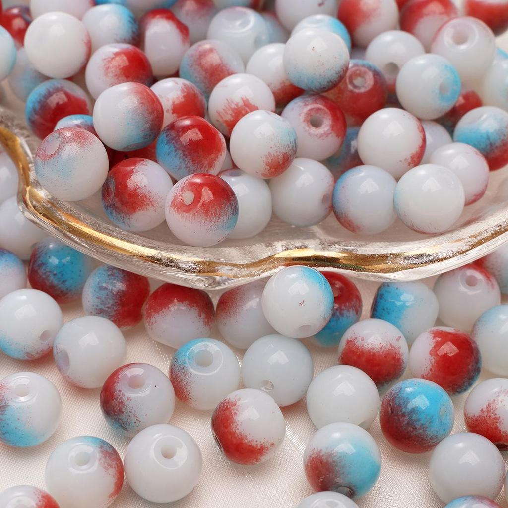 Браслет из стеклянных бусин «половина сахара» с пузырьками желе 8-10 мм - круглые свободные бусины для аксессуаров ручной работы