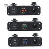 Car Boat USB Charger Voltmeter Power Outlet Socket 3 Holes Panel